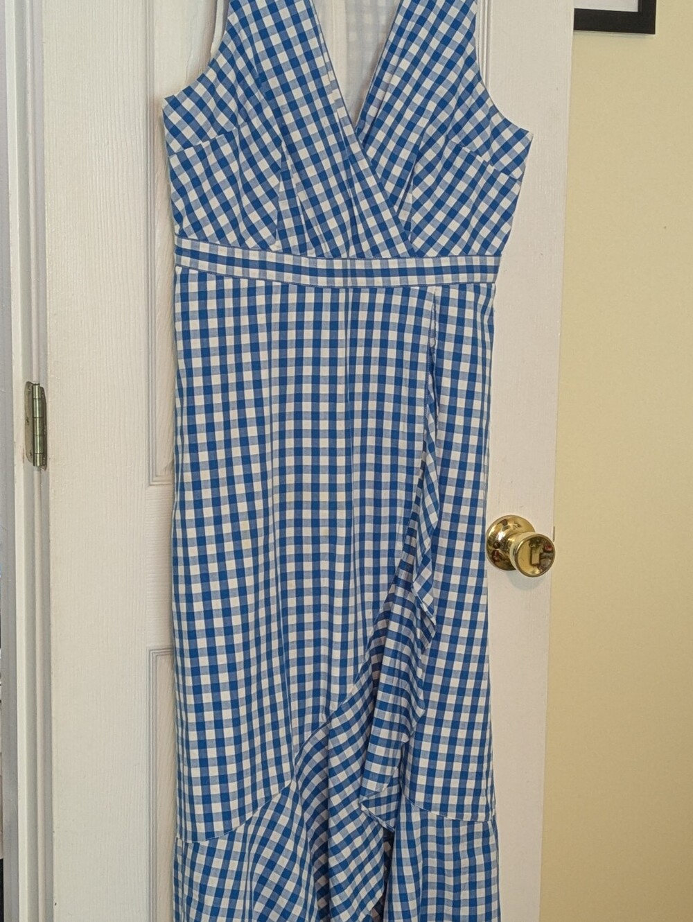 J.Crew Re-Imagined Blue Gingham Dress